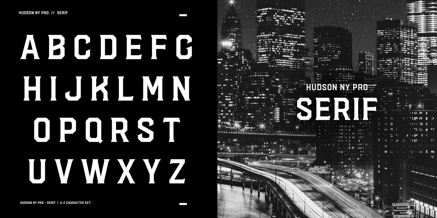 Ejemplo de fuente Hudson NY Pro Serif Extra Light